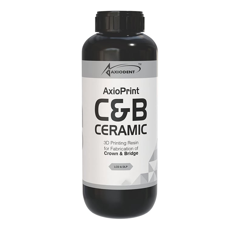 AxioPrint C&B Ceramic 3D Printing Resin, Shade A1, 250g Bottle, 1/Pk. Designed for the fabrication