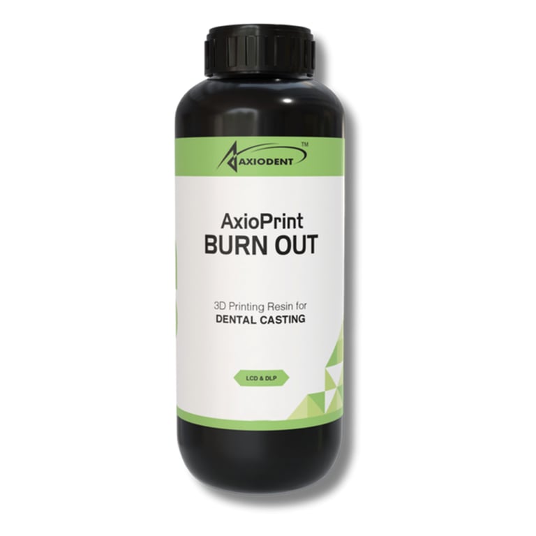 AxioPrint Burn Out Dental Casting 3D Printing Resin, 250g Bottle, 1/Pk. Ash-free castable resin