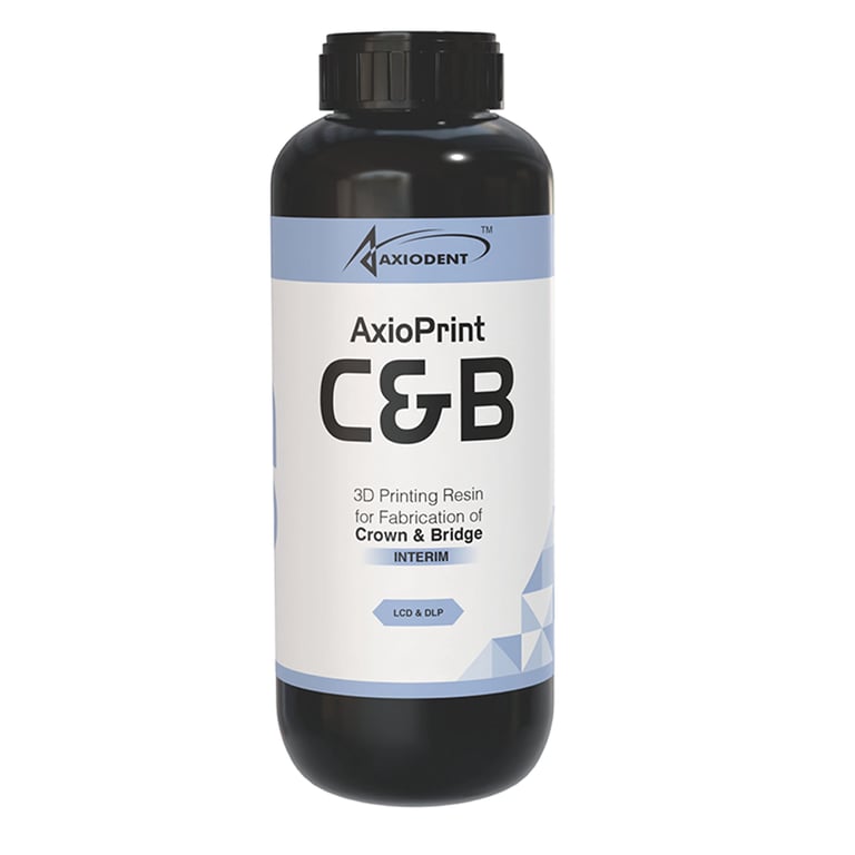 AxioPrint C&B Interim 3D Printing Resin, Shade B1, 1000g Bottle, 1/Pk. Glass-filled hybrid