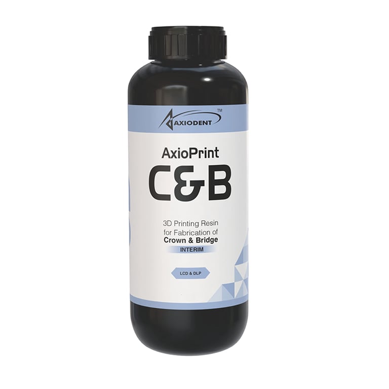 AxioPrint C&B Interim 3D Printing Resin, Shade B2, 1000g Bottle, 1/Pk. Glass-filled hybrid