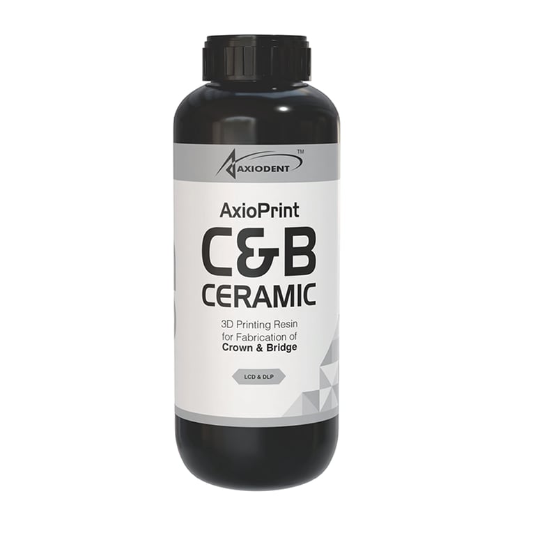 AxioPrint C&B Ceramic 3D Printing Resin, Shade A2, 500g Bottle, 1/Pk. Designed for the fabrication