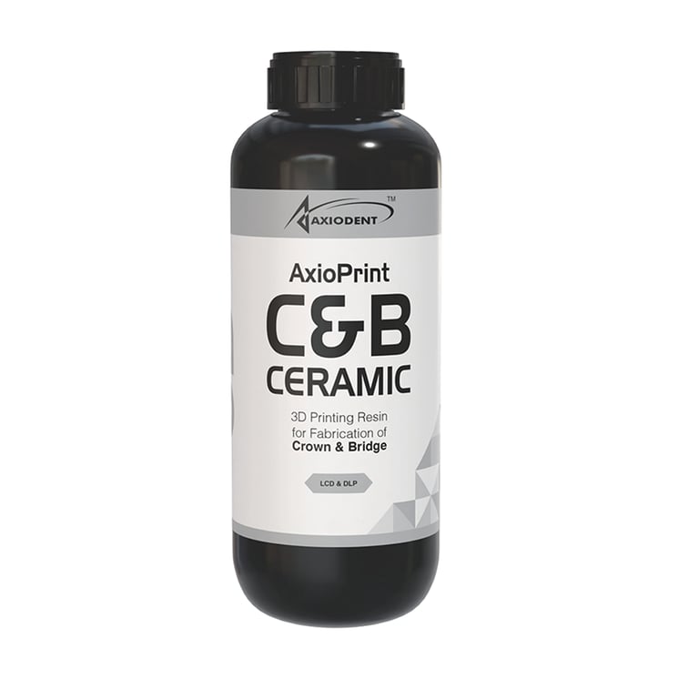 AxioPrint C&B Ceramic 3D Printing Resin, Shade B1, 1000g Bottle, 1/Pk. Designed