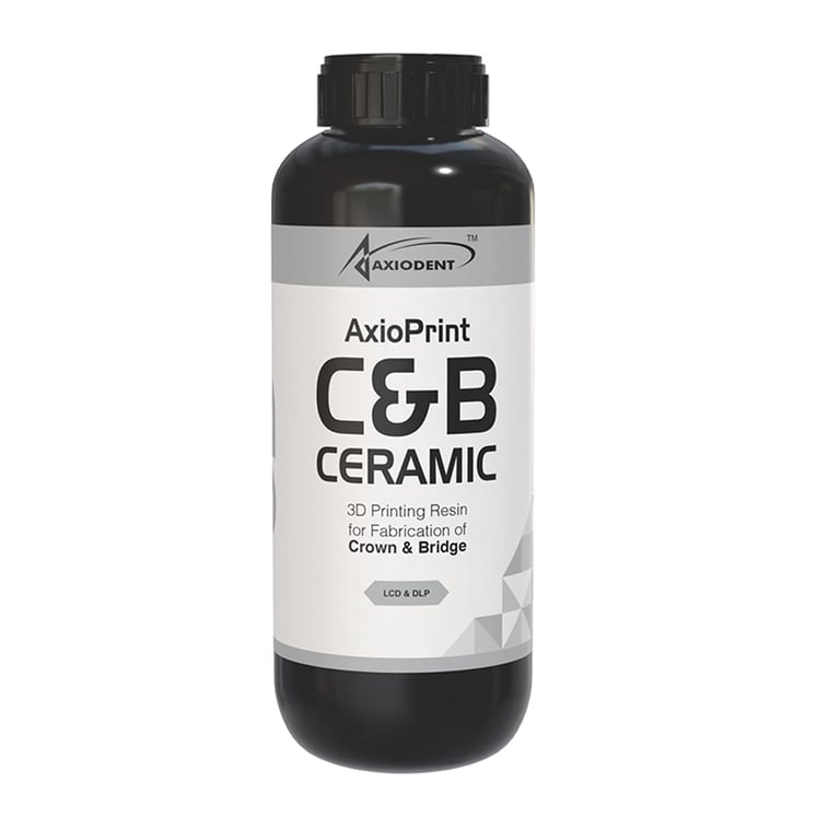 AxioPrint C&B Ceramic 3D Printing Resin, Shade B2, 1000g Bottle, 1/Pk. Designed