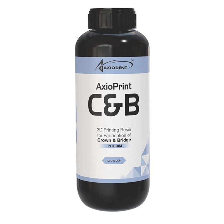 AxioPrint C&B Interim 3D Printing Resin, Shade Bleach, 1000g Bottle, 1/Pk. Glass-filled hybrid