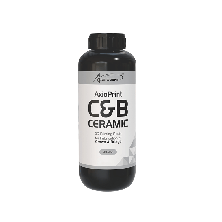 AxioPrint C&B Ceramic 3D Printing Resin, Shade Bleach, 500g Bottle, 1/Pk. Designed