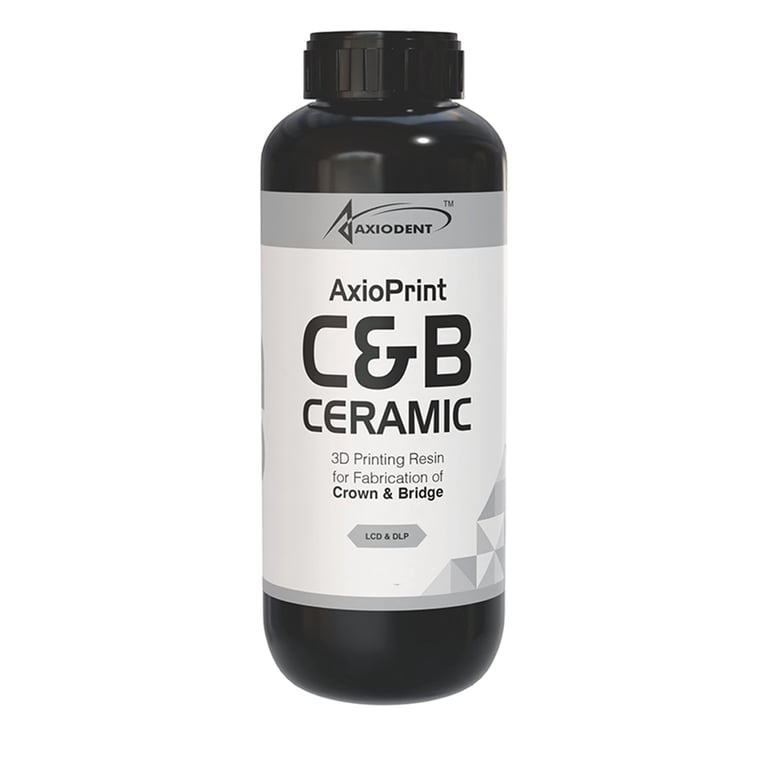 AxioPrint C&B Ceramic 3D Printing Resin, Shade Bleach, 1000g Bottle, 1/Pk. Designed