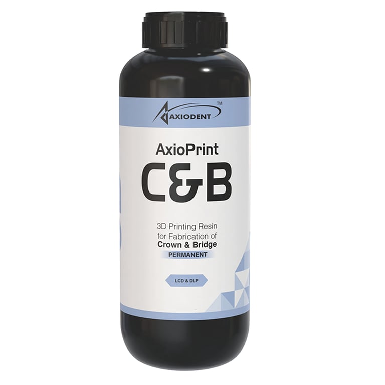 AxioPrint C&B Permanent 3D Printing Resin, Shade B1, 250g Bottle, 1/Pk. Glass-filled hybrid