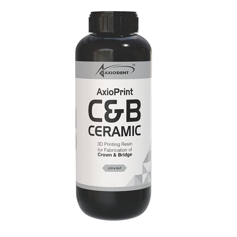 AxioPrint C&B Ceramic 3D Printing Resin, Shade A2, 250g Bottle, 1/Pk. Designed for the fabrication