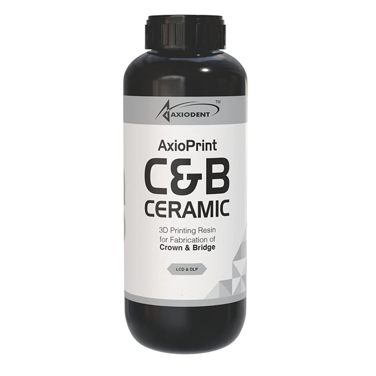 AxioPrint C&B Ceramic 3D Printing Resin, Shade Bleach, 250g Bottle, 1/Pk. Designed