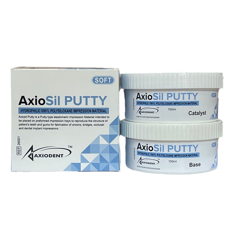 AxioSil Putty Soft VPS Impression Material, Regular Set, 300ml Jar Kit. Includes: 1 x 300ml base