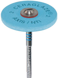 NTI CeraGlaze Porcelain Polishers - Blue Refining, HP, Square Edge, Size 25.0 mm 1 Wheel/Pk