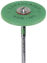 NTI CeraGlaze Porcelain Polishers - Green Pre-Polishing, HP, Square Edge, Size 25 mm 1 Wheel/Pk