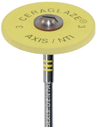 NTI CeraGlaze Porcelain Polishers - Yellow Reglazing/High Shine, HP, Square Edge, Size 25 mm 1