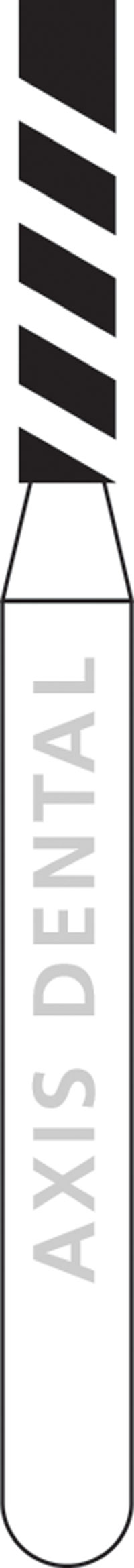 NTI Turbo FG #836T.012 Supercoarse Grit, Flat End Cylinder Turbo Diamond Bur. Package of 5 Burs