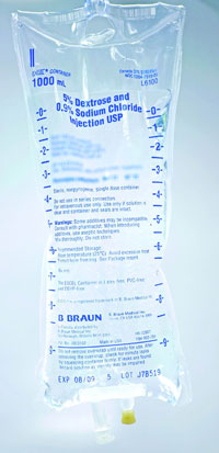 B. Braun 5% Dextrose and 0.9% Sodium Chloride Injection, 1000 ml Plastic Bag