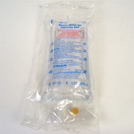 B. Braun Sterile Water for Injection, 250 mL Excel Plastic Bag, PVC-Free and DEHP-Free