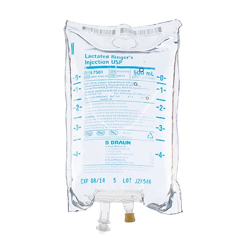 B. Braun Lactated Ringers Injection, 500 ml Plastic Bag