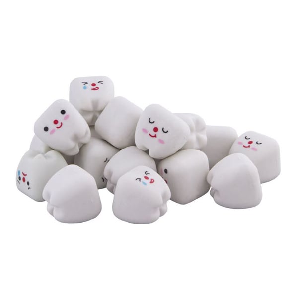 BADER Baby Tooth Eraser, Assorted, 20/Pk. Perfect to give to young patients, suitable for school