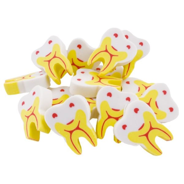BADER Yellow Smiley Face Fun Eraser, Assorted, 20/Pk | Net32