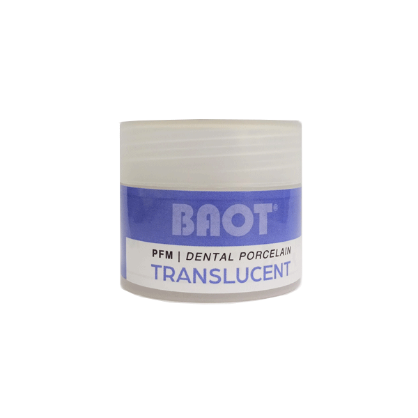 BAOT PFM Porcelain, Translucent Medium Shade, 15 gram Jar. For use in porcelain fused to metal