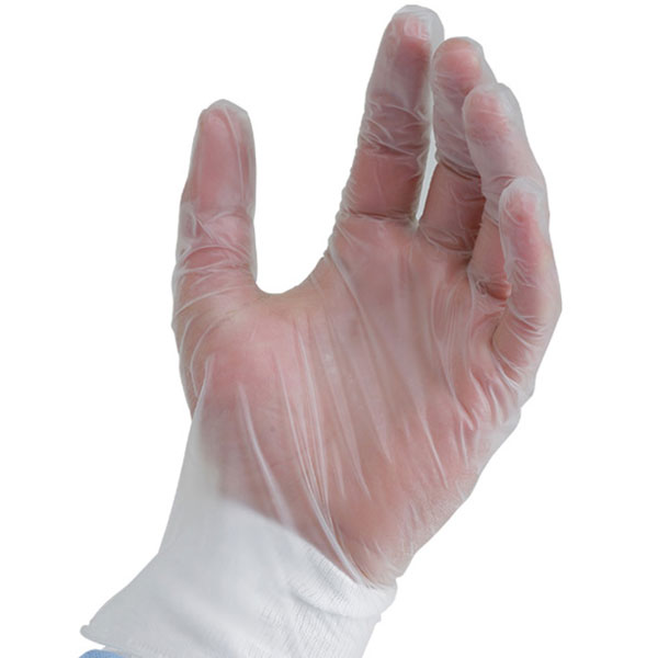 Basic Medical Vinyl Exam Gloves - LARGE 100/Box. 