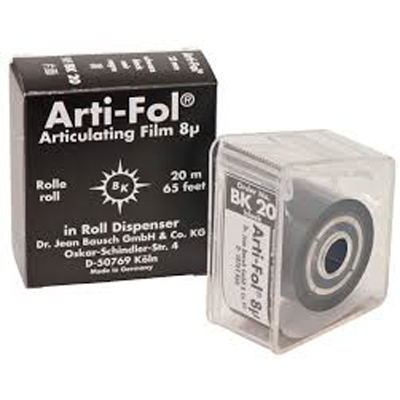 Arti-Fol Ultra-Thin 8 Microns (.00032") Black Single-Sided Articulating Paper, 22 mm x 20 m roll