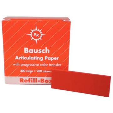 Bausch .008" (200 microns) RED Articulating Paper Strips, REFILL Box of 300 Strips
