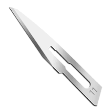 Bard Parker #11 Sterile Stainless Steel Scalpel Blades, Box of 50 Individually Packaged Blades