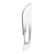 Bard Parker #22 Sterile Stainless Steel Scalpel Blades, Box of 50 Individually Packaged Blades