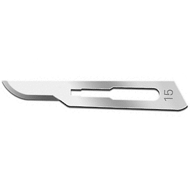 Bard Parker #15 Sterile Stainless Steel Scalpel Blades, Box of 50 Individually Packaged Blades