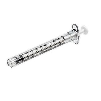 BD Luer-Lok 1 mL Disposable Syringe. Has 1/100 mL Graduation. Sterile, Single Use. Unique