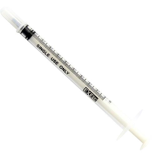 BD 1 cc U-100 Insulin Syringe With 28 G x 1/2" Permanently Attached Needle. Self-Contained
