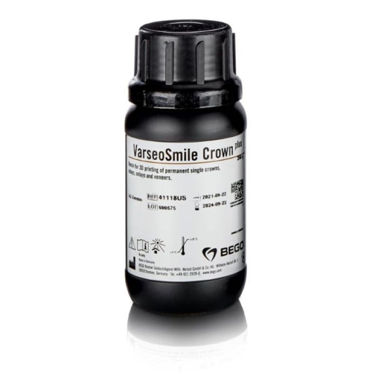 VarseoSmile Crown plus 3D Printing Resin, Light-cure, A2, 250 Gm. Bottle. Free-flowing plastic