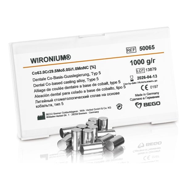 Wironium Co-Based Alloy for Partial Dentures 1Kg. Biocompatible, Corrosion-resistant Alloy