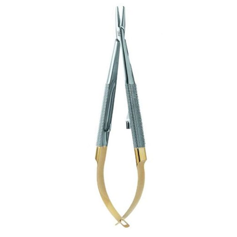 Best Stainless Steel Castroviejo Spring Grip Needle Holder, TC, Straight, 7'', 1/Pk. For oral