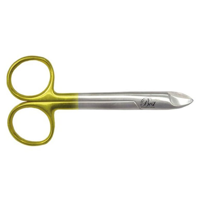 Best Stainless Steel Crown Scissors, Curved, 12 cm, 1/Pk. For oral surgery