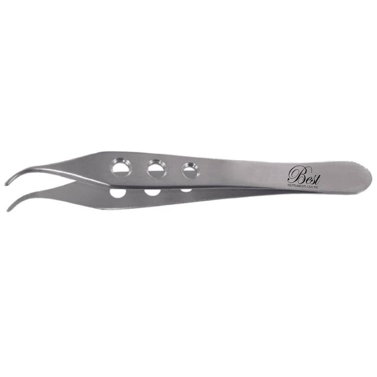 Best Stainless Steel Adson Teeth Tweezers, Curved, 12 cm, 1/Pk. For oral surgery