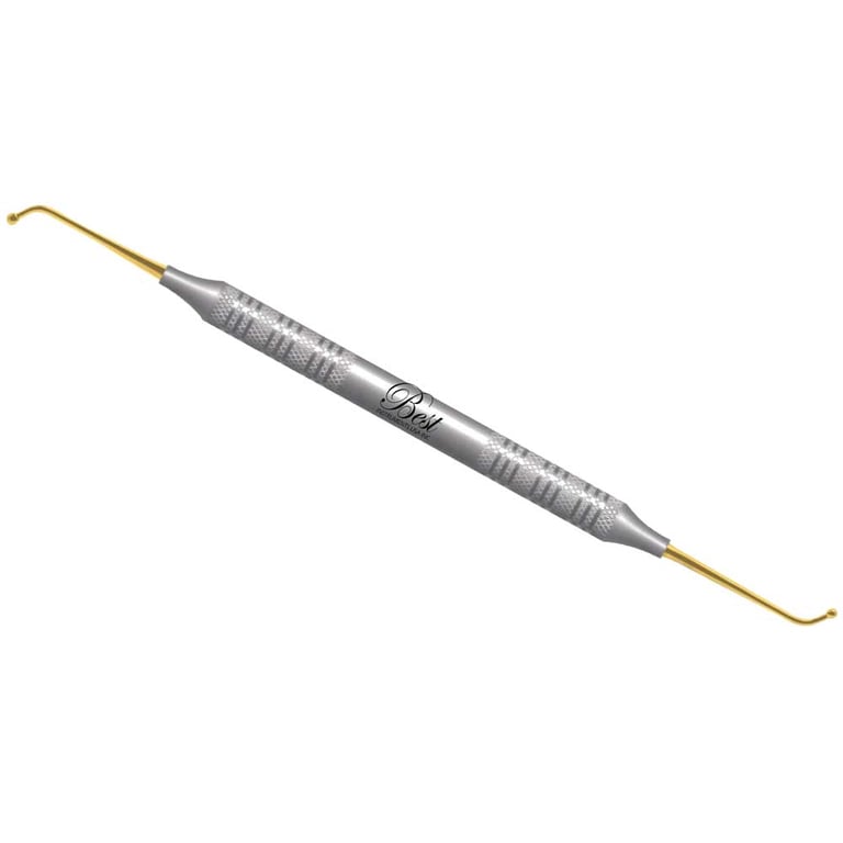 Best #1 Stainless Steel Double End Burnisher with Titanium Gold Plated Ends, 8mm Hollow Handle