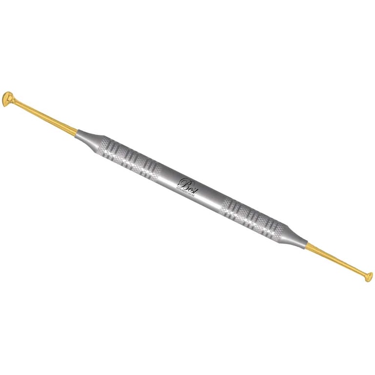 Best #28/29 Stainless Steel Double End Burnisher with Titanium Gold Plated Ends, 8mm Hollow
