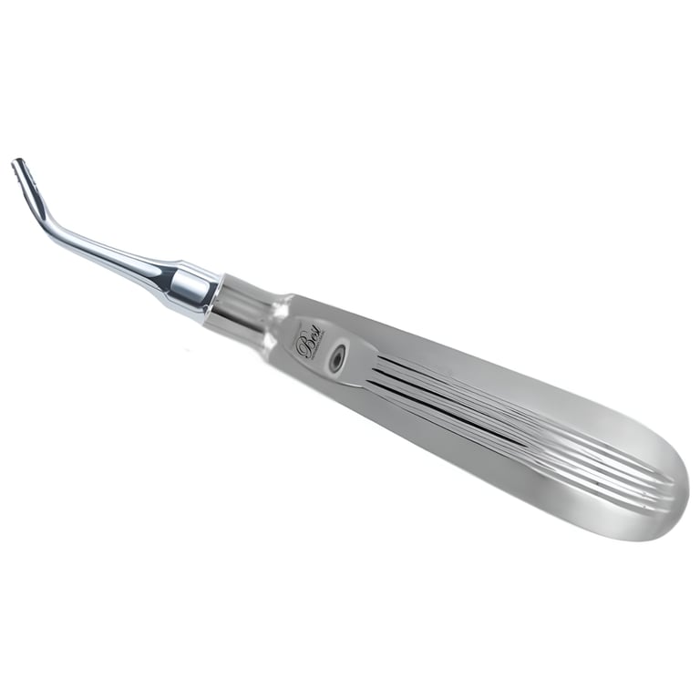 Best #4L Serrated Elevator, 1/Pk. Left-curved, 4 mm serrated tip and ergonomic handle provides