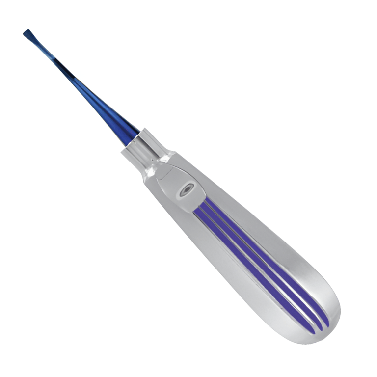 Best ACCU LUXATOR/ Peritomes PDL 5, 3mm Mesial Curved Out, 1/Pk. Designed with a blue titanium