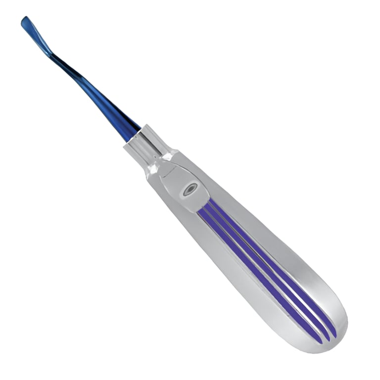 Best ACCU LUXATOR/ Peritomes PDL 7, 5mm Mesial Curved Out, 1/Pk. Designed with a blue titanium