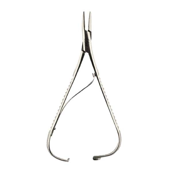 Best 5.5" Mathieu Stainless Steel Needle Holder w/o Tungsten Carbide, 1/Pk. 1mm tip helps grasp