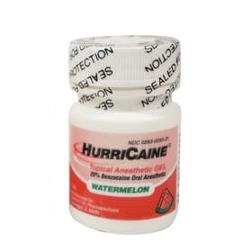 HurriCaine Topical Anesthetic Gel - Watermelon, 1 oz. Jar. Benzocaine 20%