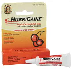 HurriCaine Wild Cherry Topical Anesthetic Gel, 5.25 g Tube with Resealable Twist-On Cap. Pharmacy