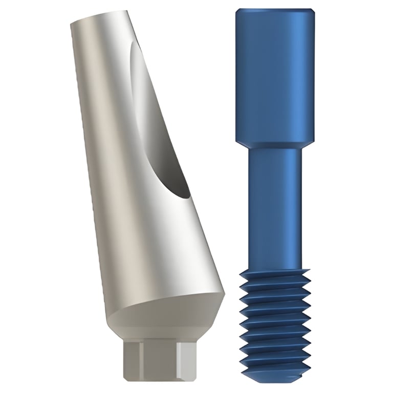 Bhi Implants 25° Angular Titanium Abutment w/Screw, 9.5mm Length, 1/Pk. Component is Titanium