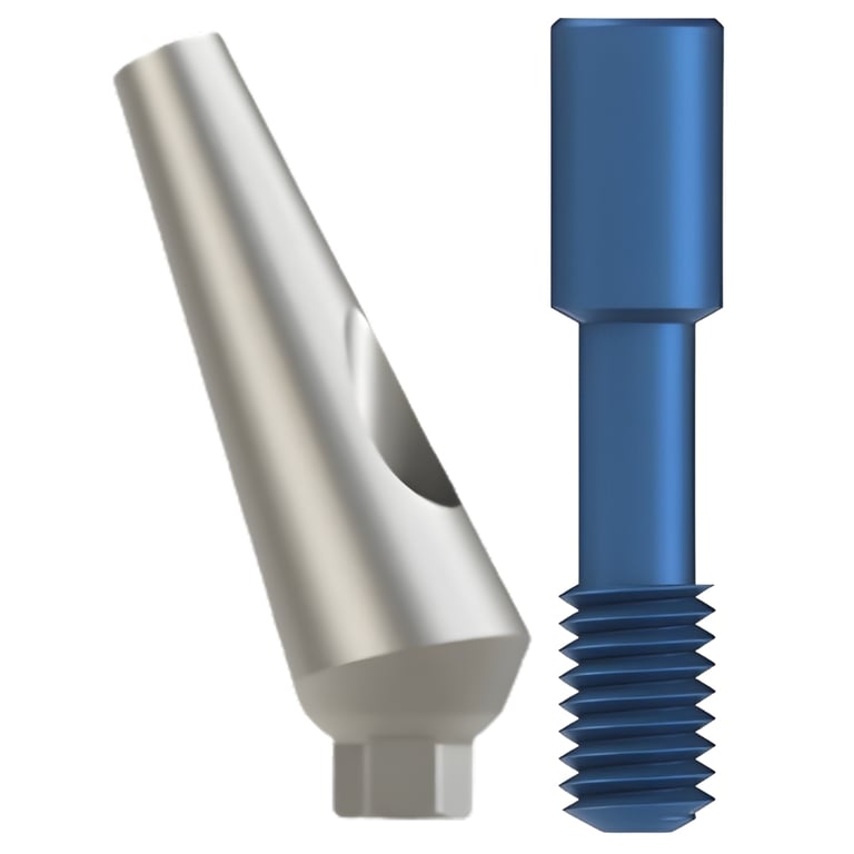 Bhi Implants 25° Angular Titanium Abutment w/Screw, 11.5mm Length, 1/Pk. Component is Titanium