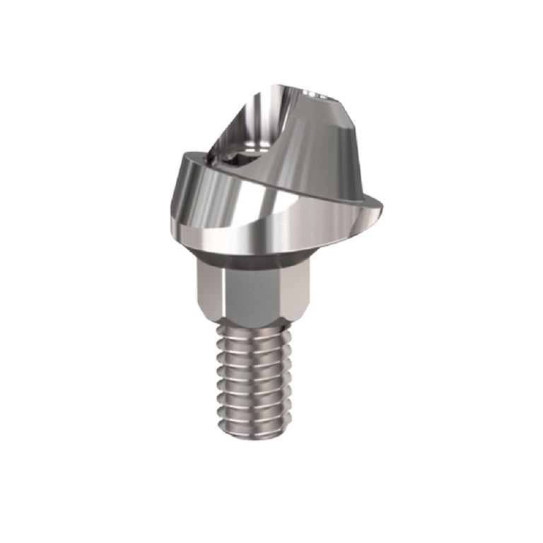 Bhi Implants 17° Angular Multi Unit Titanium Abutment, 3 mm, Single Abutment. Internal hex system