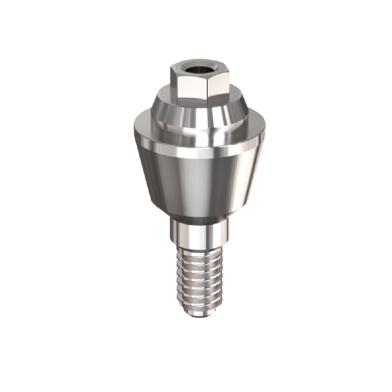 Bhi Implants Straight Multi Unit Titanium Abutment, 2 mm, Single Abutment. Internal hex system