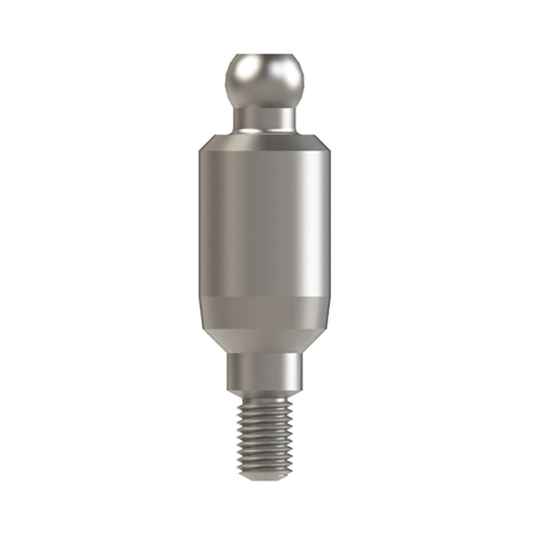 Bhi Implants Straight Titanium Ball Attachment for Internal Hex Dental Implant, H6, 1/Pk